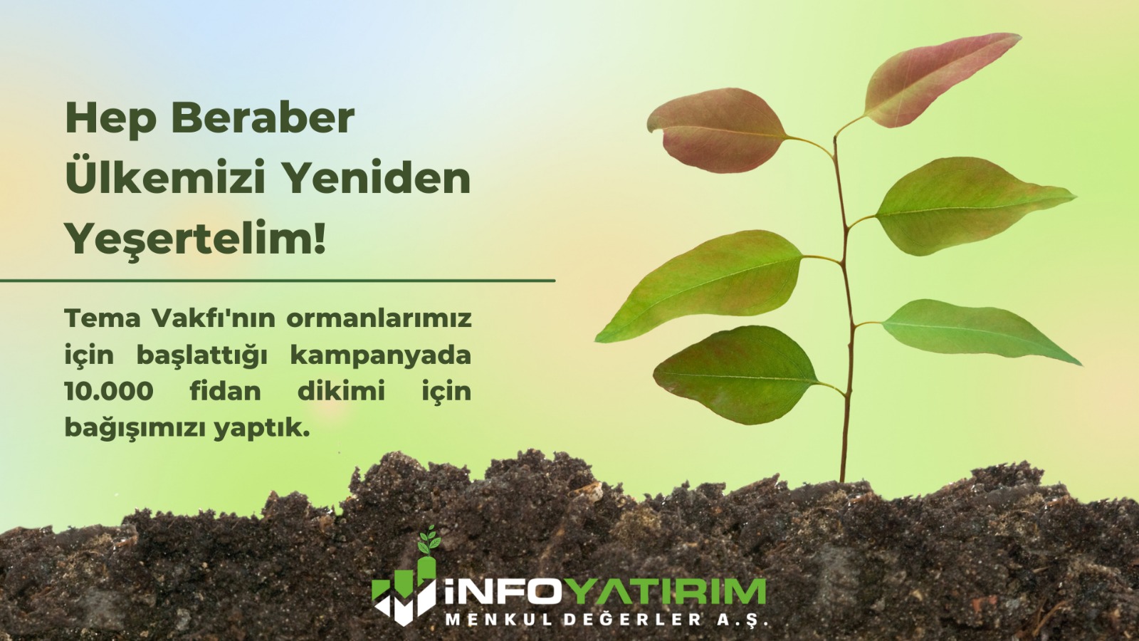İnfo Yatırım Fidan Bağışı İçin Challenge Hareketi Başlattı