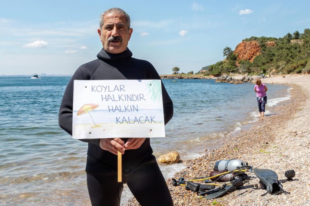 Adalar Belediye Başkanı Akpolat Martha Koyu için dalış yaptı